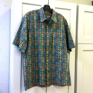 TORI RICHARD ALOHA SHIRT SIZE L 100% COTTON LAWN MADE IN USA